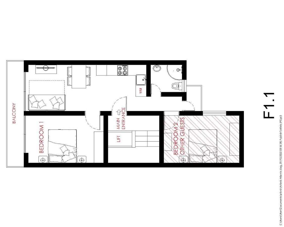F1 1 Lovely Room, Bathroom And Living Shared San Julián Exterior foto